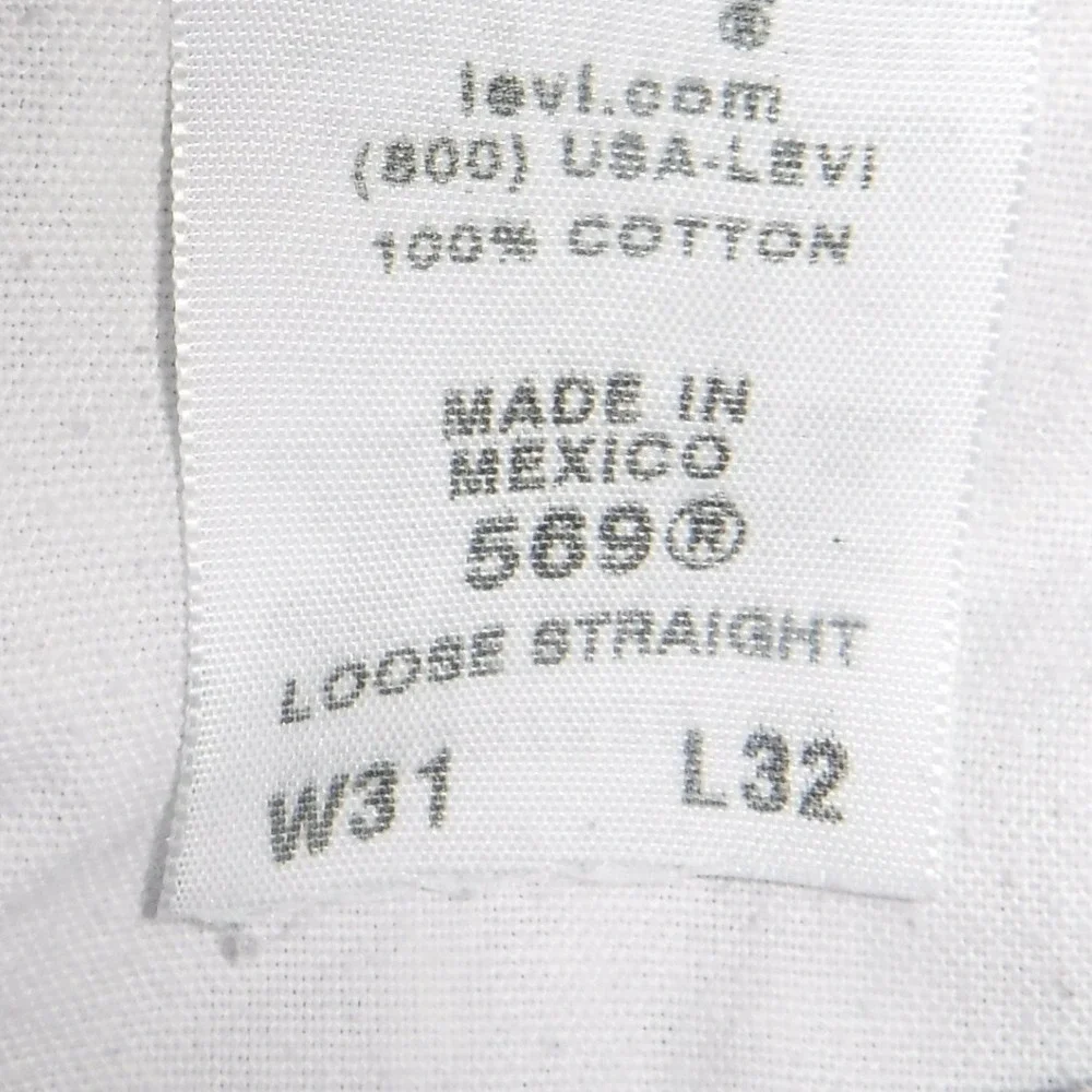 Vtg Levis 569 Loose Straight Leg Mens Jeans Blue Denim W31 L30 Relaxed Fit